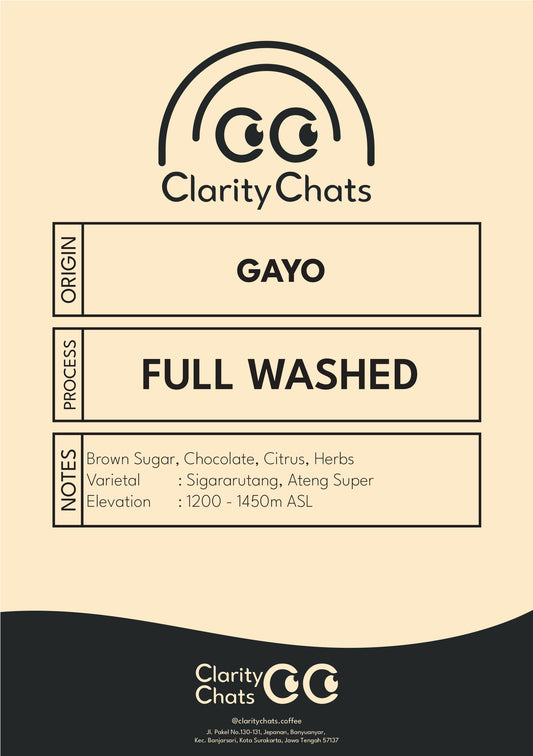 Gayo - Full Washed - Green Bean Arabica 1KG
