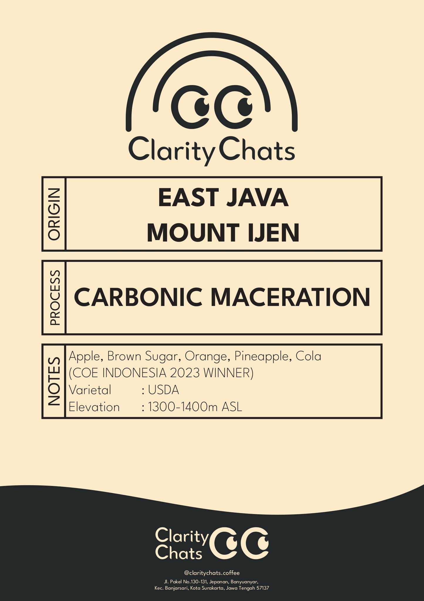 Ijen - Carbonic Maceration - Green Bean Arabica 1KG