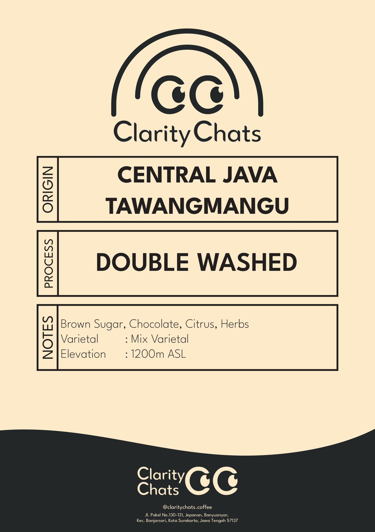 Tawangmangu - Double Washed - Green Bean Arabica 1KG